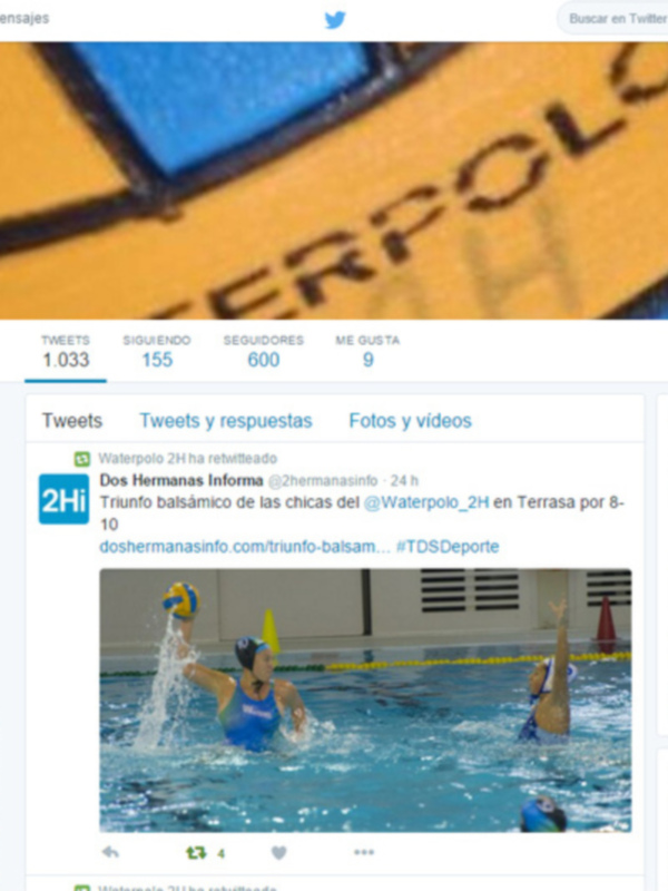 Waterpolo ZH es un perfil de Twitter dedicado al waterpolo, con más de 1.033 seguidores y 600 tweets. El perfil se enfoca en el waterpolo masculino, destacando la participación de los hermanos Díos en el equipo nacional.