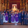 Sevilla. Presidio el último día de cultos de triduo el Arzobispo de Sevilla  Monseñor Juan José Asenjo en la Hermandad del Rocío del Salvador.