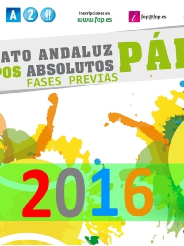 Campeonato Andaluz de Pádel 2016, inscripciones en www.fap.es. Fases previas de la 3ª categoría, 8-10 abril.