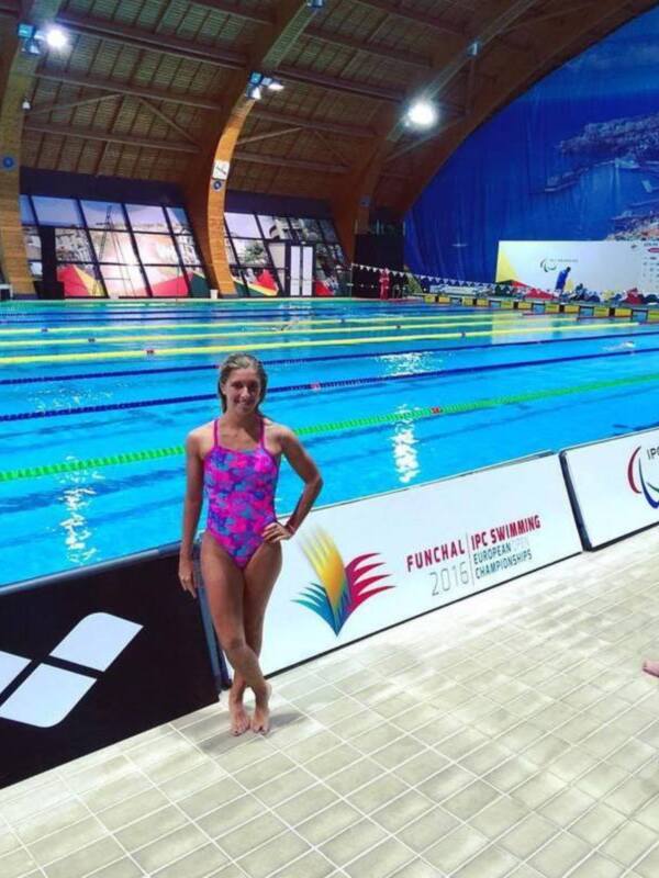 Marta Gómez Battelli, en los Campeonatos de Europa de natación adaptada