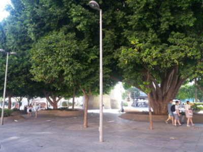 La sombra en la Plaza de la Encarnación
