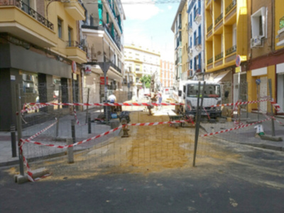 Obras de mejora en la calle Virgen de Regla
