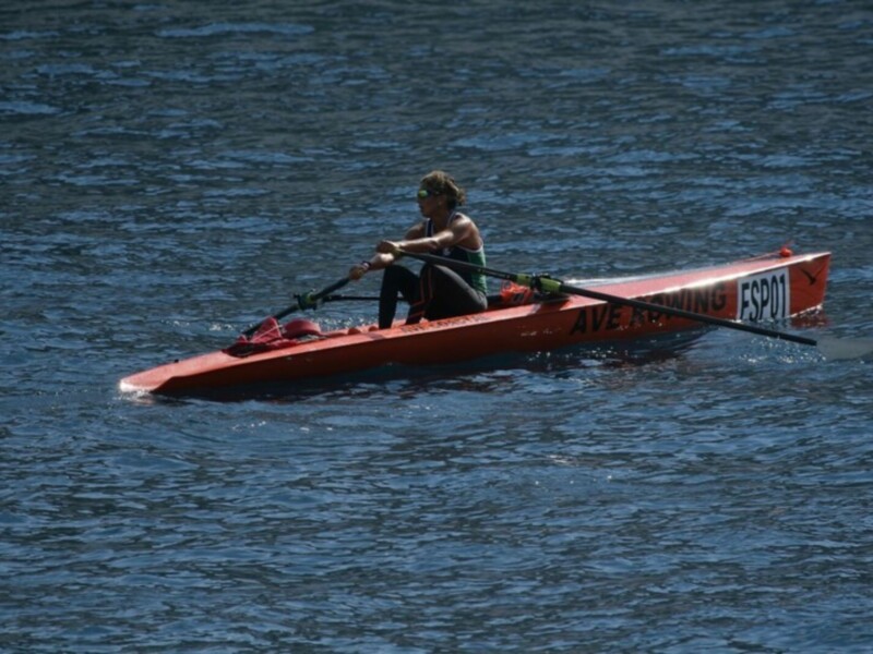 Amina Rouba, en el Campeonato del Mundo de remo de mar
