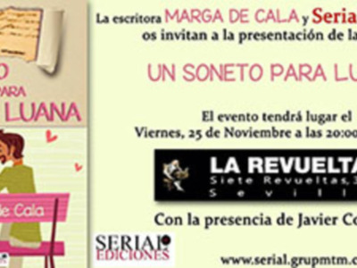 La escritora Marga de Sala y Serial Ediciones presentan la novela titulada “Un Soneto para la Luna”.
