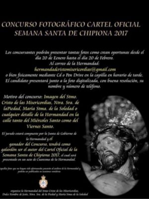 El Cristo de las Misericordias lanza un concurso para seleccionar la fotografía del cartel de la Semana Santa de Chipiona de este año