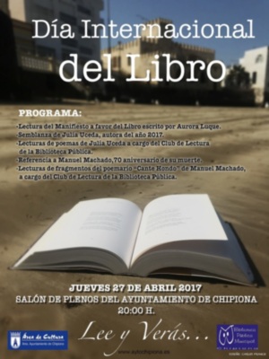 La poetisa Julia Uceda y los versos de Manuel Machado protagonizarán el día Internacional del Libro en 2017