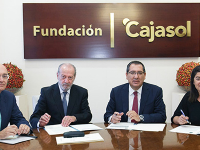 La Fundación Cajasol y la Diputación acuerdan la puesta en marcha de un proyecto en el ámbito de la simulación de empresas