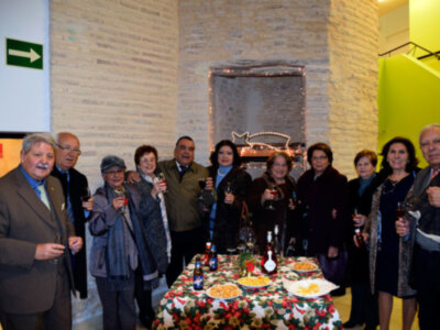 Comida de los compañeros de Teatro Ofelia Nieto.