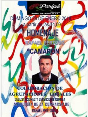 Chipiona recordará el domingo al comparsista Rafael Pertoso 'Camarón' en un acto organizado por Paripé bar de copas