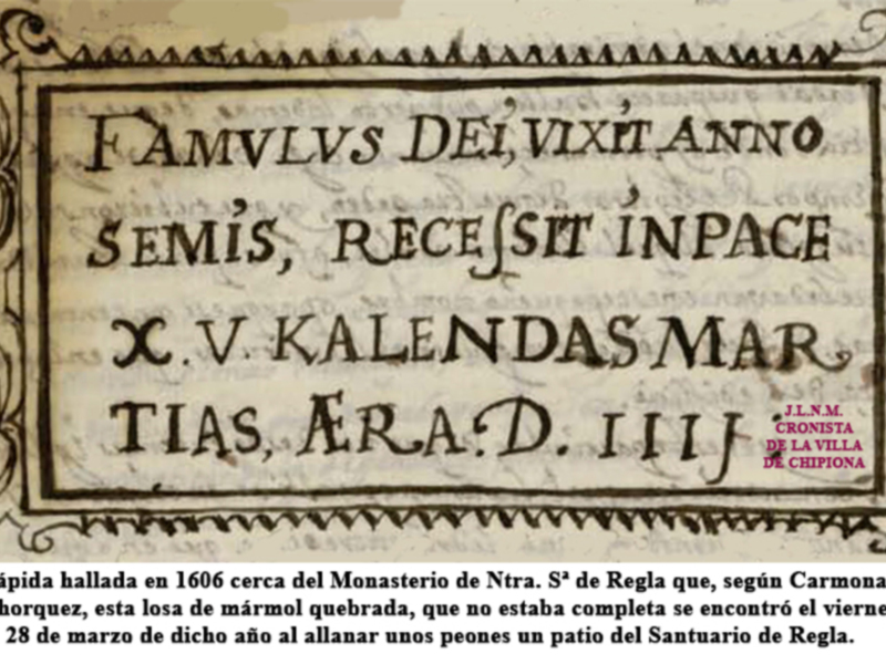 Lápidas romanas con inscripciones aparecidas en Chipiona