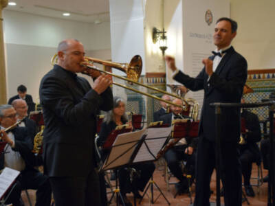 La Banda Sinfónica Municipal de Sevilla ofreció un concierto en el Círculo Mercantil de Sevilla.