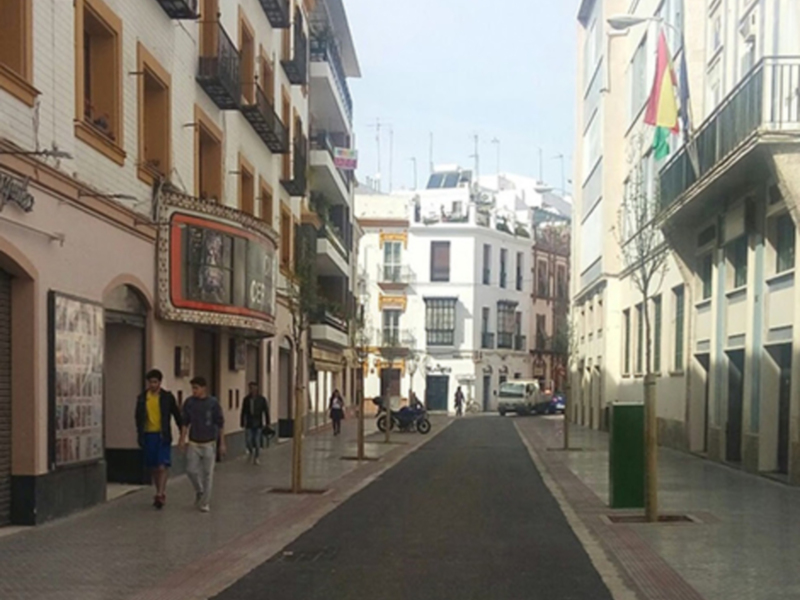 Así luce la calle Amor de Dios con árboles