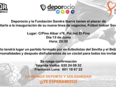Inauguración del primer centro de fútbol Indoor en Sevilla hoy 13 de junio a las 20,30 h en las instalaciones de Calle Pino Albar Nº 6