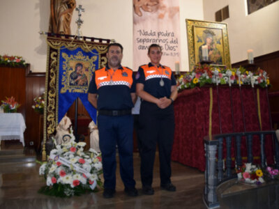 En la Parroquia del Divino Redentor  de Sevilla, Protección civil homenajeó al Icono de  Ntra. Sra. del Perpetuo Socorro.