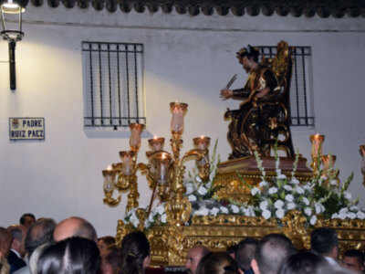 Procesión vespertina del Santo Patrón de Alcalá del Río.