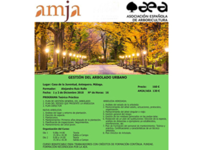 Curso sobre Gestión del Arbolado Urbano en Antequera, Málaga.