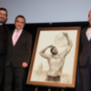 El pintor Antonio Montiel homenajea a Pablo Ráez para los premios “SiempreFuerte” de la Fundación Málaga C.F.