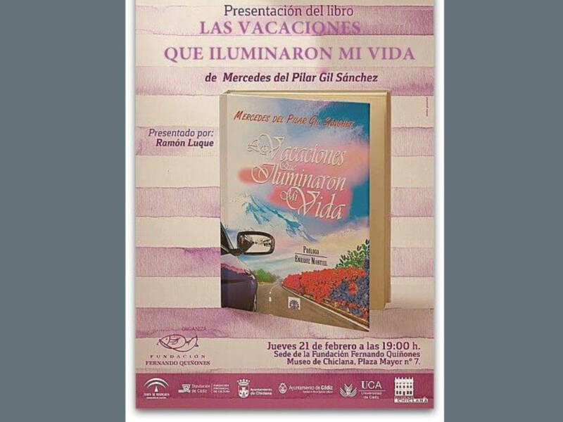 La novela romántica "Las vacaciones que iluminaron mi vida"  de Mercedes del Pilar Gil Sánchez se presenta fundación Fernado Quiñones