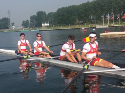 La selección española de remo juvenil, en el CEAR La Cartuja