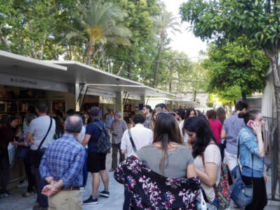 Viernes 31 de mayo en la Feria del Libro de Sevilla 2019.