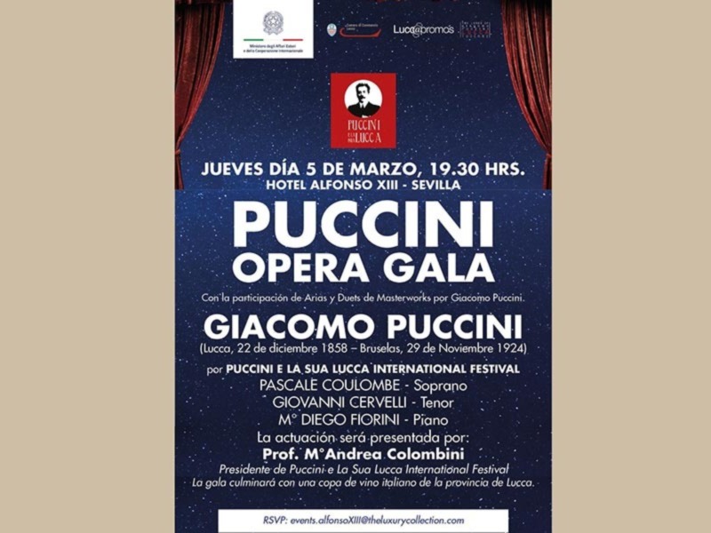 Experiencia desde Lucca Opera Giacomo Puccini  En el Hotel Alfonso XIII a Luxury Collection Hotel