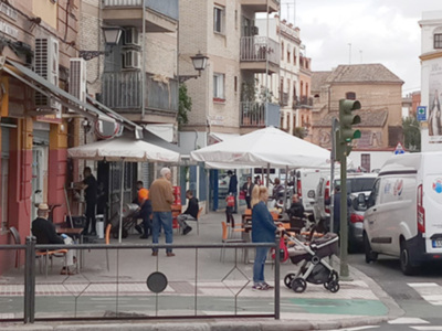 Terrazas en acerados y calles peatonales