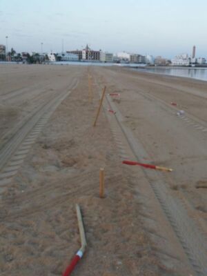 Lucas Díaz lanza un llamamiento al civismo tras los actos vandálicos que han destrozado innumerables marcadores visuales de las playas