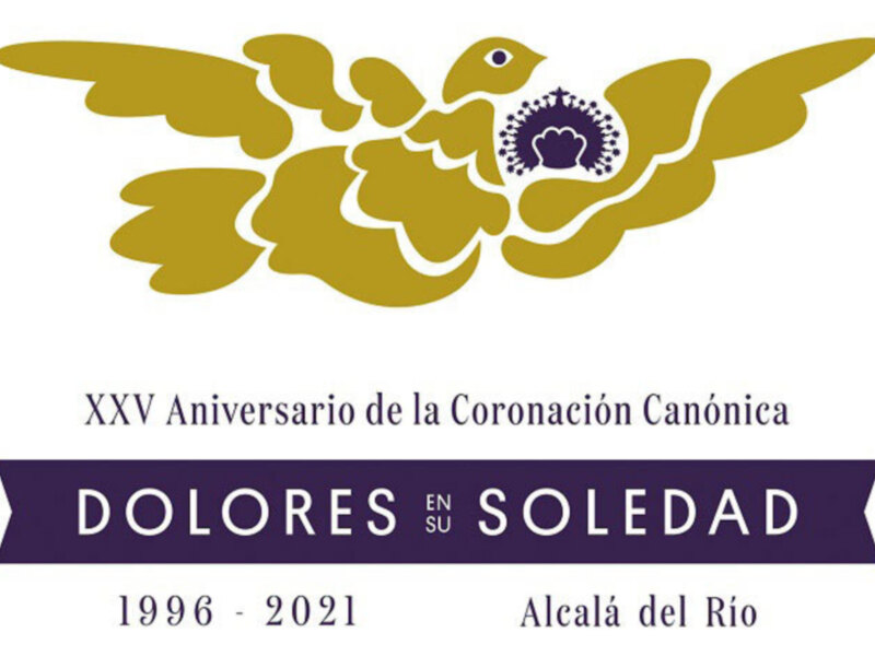 La Paloma del manto de la Virgen eje central del logotipo del aniversario de la Coronación. 