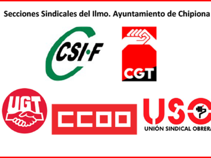 Las cinco secciones sindicales del Ayuntamiento de Chipiona proponen conjuntamente mejoras en la atención telefónica