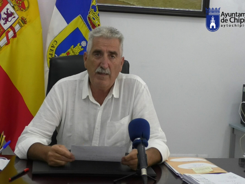 El alcalde de Chipiona pide el confinamiento voluntario e informa que Aqualia analizará los niveles de covid en las aguas residuales