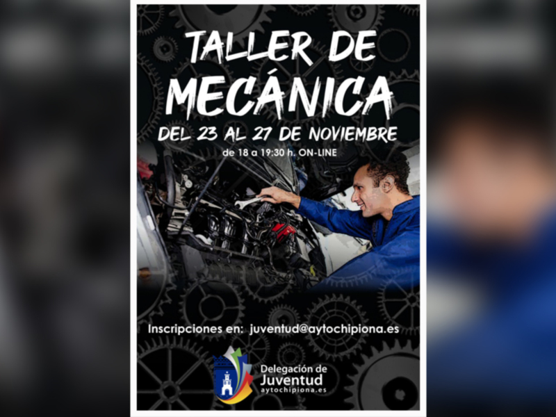 Juventud pone en marcha un taller de mecánica on line que se impartirá la próxima semana 