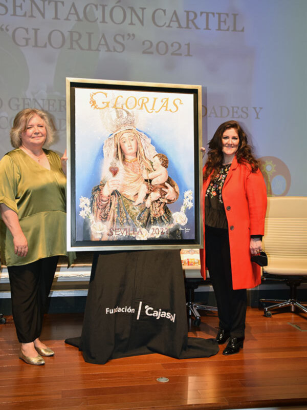 La Virgen del Amparo de Sevilla en el Cartel de las Glorias 2021 de Elena Montero Torrejón