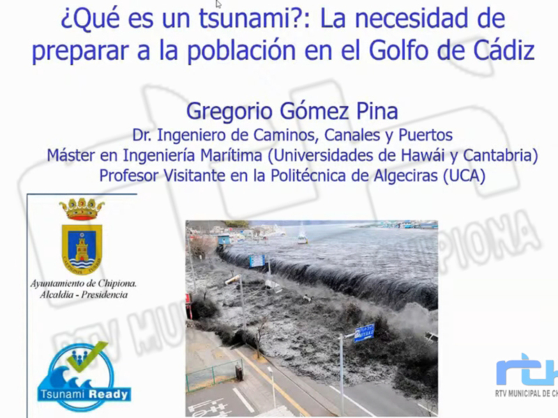 Celebrada la primera conferencia virtual TsunamiReady Chipiona sobre la prevención de maremotos en la costa de Cádiz