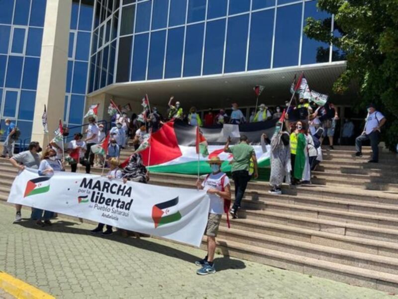  Marcha por la Libertad del Pueblo Saharaui.  Etapa 1. Cádiz-UCA- Puerto Real  20 de Mayo