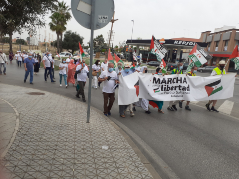 Marcha por la Libertad del Pueblo Saharaui. Etapa 8. Sevilla- Mairena/ El Viso de Alcor 27 de Mayo