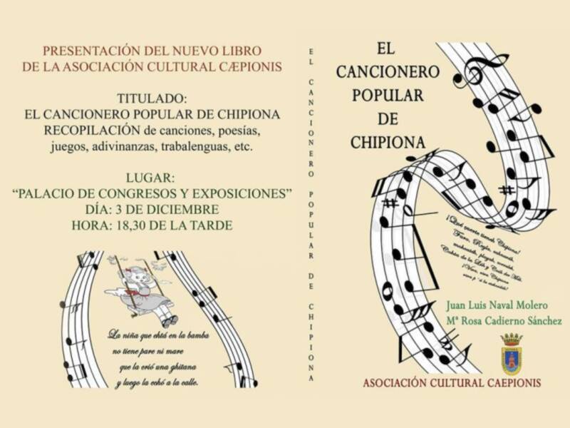 Este viernes se presenta el libro ‘El cancionero popular de Chipiona’, obra de Juan Luis Naval y María Rosa Cadierno