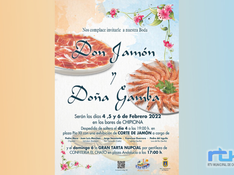 Chipiona acoge del 4 al 6 de febrero la I boda de Don Jamón y Doña Gamba 
