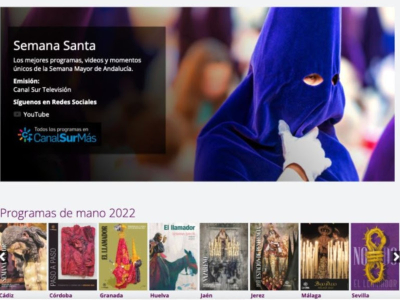  Reparto de los programas de mano de Semana Santa en los distintos centros de Canal Sur