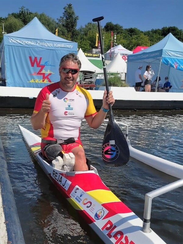 Javier Reja, en la Copa del Mundo de piragüismo en pista de Poznan