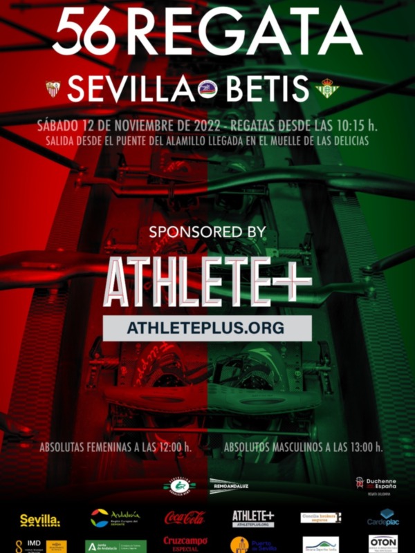 Regata AthletePlus Sevilla-Betis, nueva denominación del derbi del remo hispalense