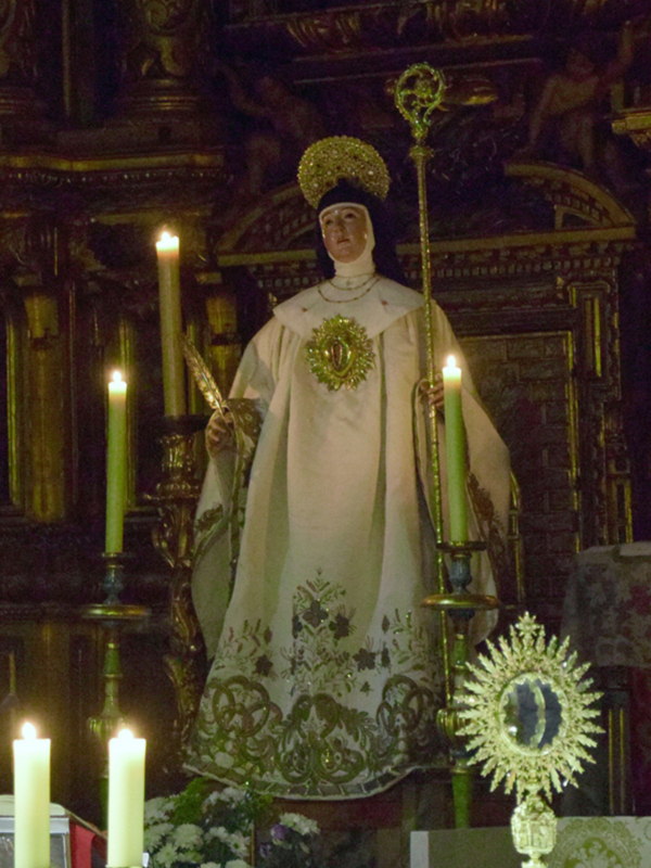 El Monasterio de San Clemente de Sevilla coge la novena en honor de Santa Gertrudis Magna