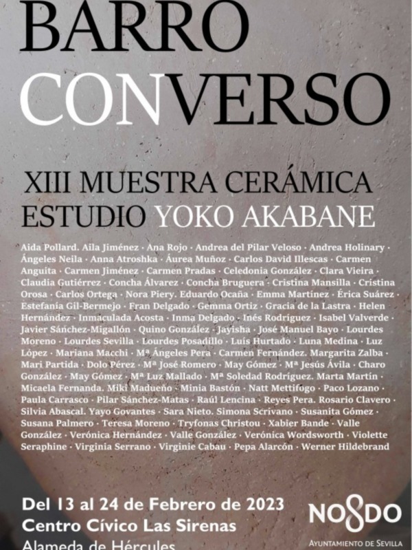 Barro ConVerso: XIII muestra de cerámica Estudio de Yoko Akabane del 13 al 24 de febrero de 2023