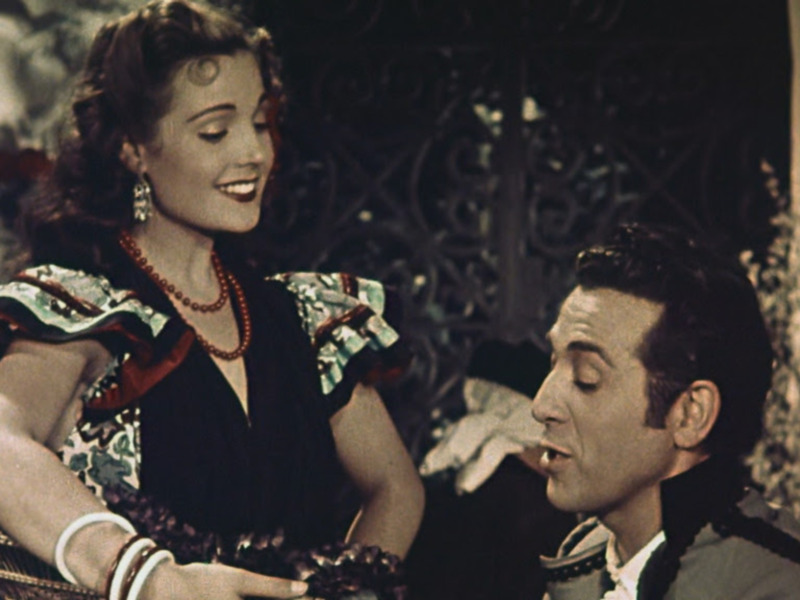 Carmen Sevilla, Luis Mariano y Angustias Albaicín, en "Violetas imperiales"