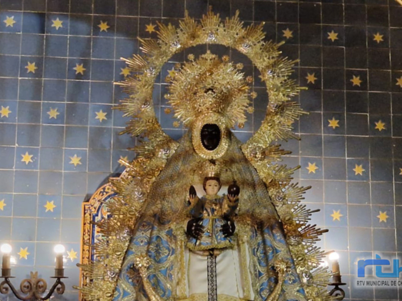 La Virgen de Regla del Pinar ya está en el Humilladero y esta tarde tendrá lugar la ofrenda floral
