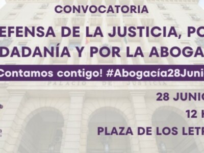 El Colegio de Abogados de Sevilla convoca una concentración ante el Palacio de Justicia el 28 de junio