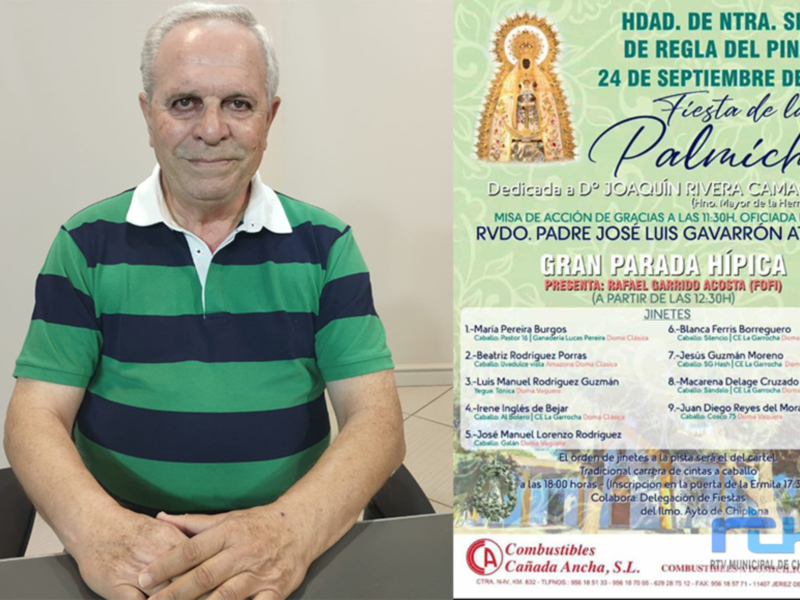 La Fiesta de la Palmicha se celebrará el 24 de septiembre y estará dedicada a Joaquín Rivera Camacho