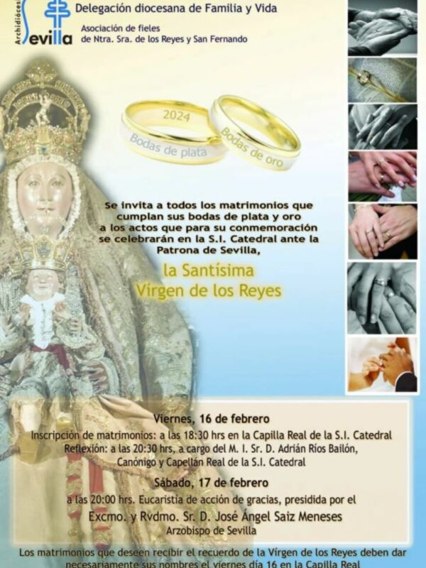 La Catedral de Sevilla celebra las Bodas de Platas y Oro Matrimoniales.