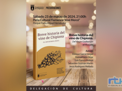 Mañana sábado se presenta el libro ‘Breve historia del vino de Chipiona. Del vinum gaditanum al Moscatel’