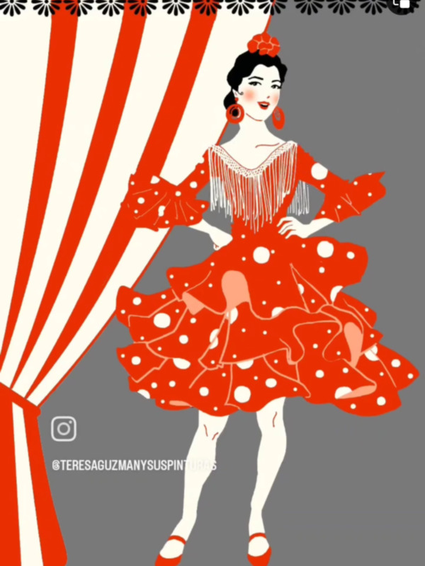 La feria de Sevilla vista por la pintora Teresa Guzmán