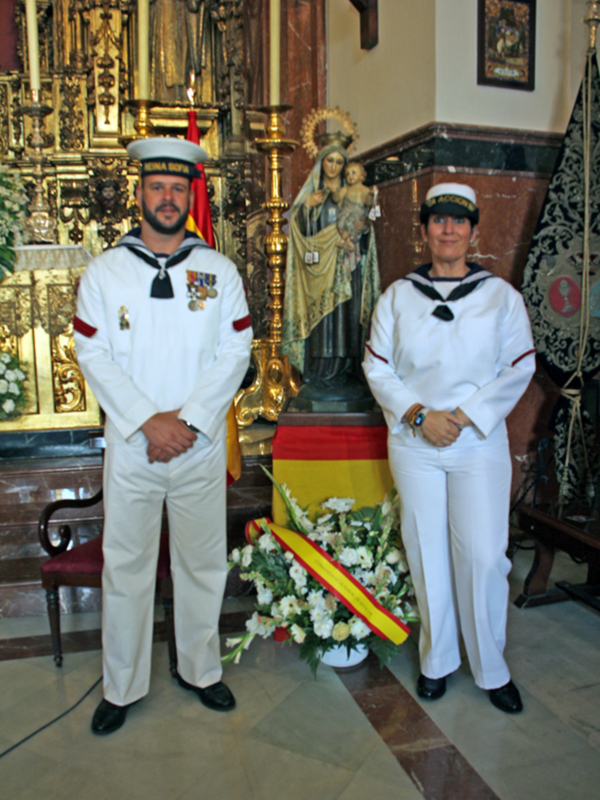 Festividad del Carmen en la Capilla de los marineros de la Esperanza de Triana de Sevilla